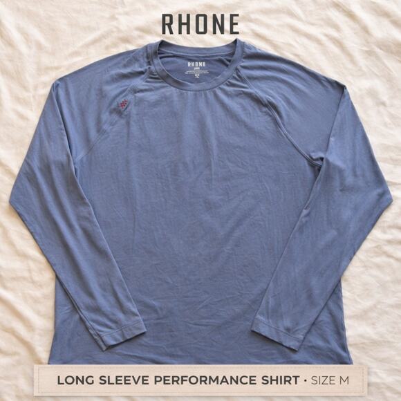 RHONE Other - Rhone Men’s Long Sleeve Performance Shirt Blue Athletic Training Top Size M